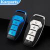 Leather TPU Car Smart 4 Button Key Case Protective Cover Bag Shell Keychain for BYD Tang DM 2018-2021 Remote Key Accessories