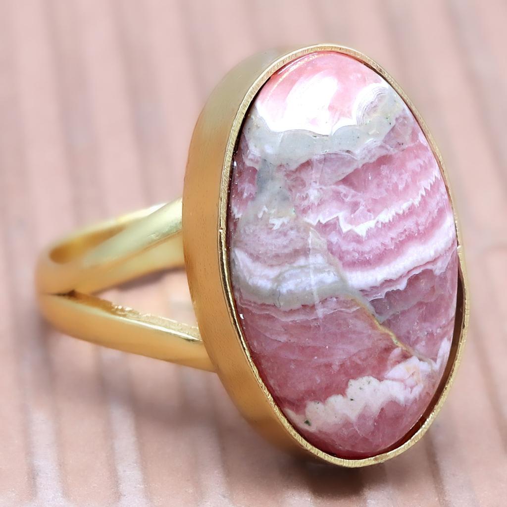 Rhodochrosite Gemstone Handmade Silver Jewelry "10"