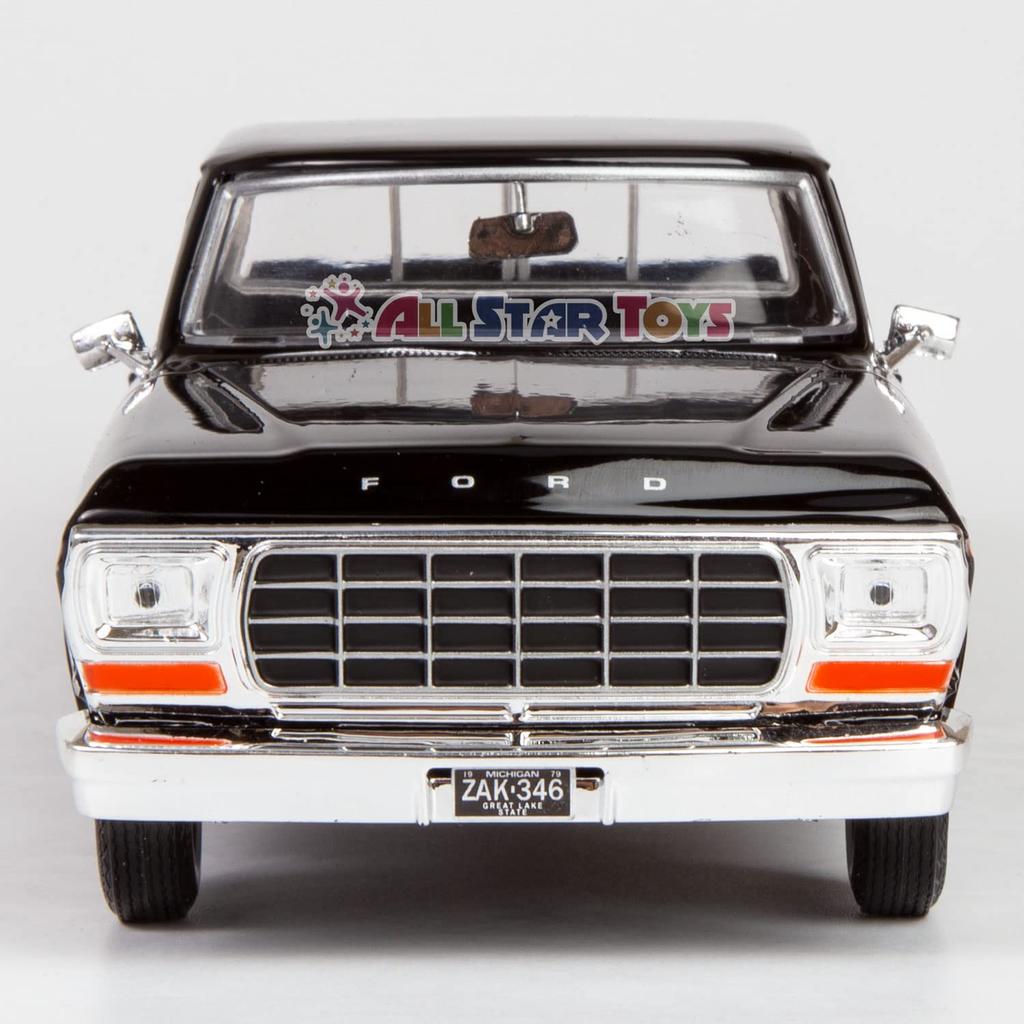 Motormax American Car Ford Diecast 1/24 Scale F-150 1979 Pickup Truck (Black) 79346