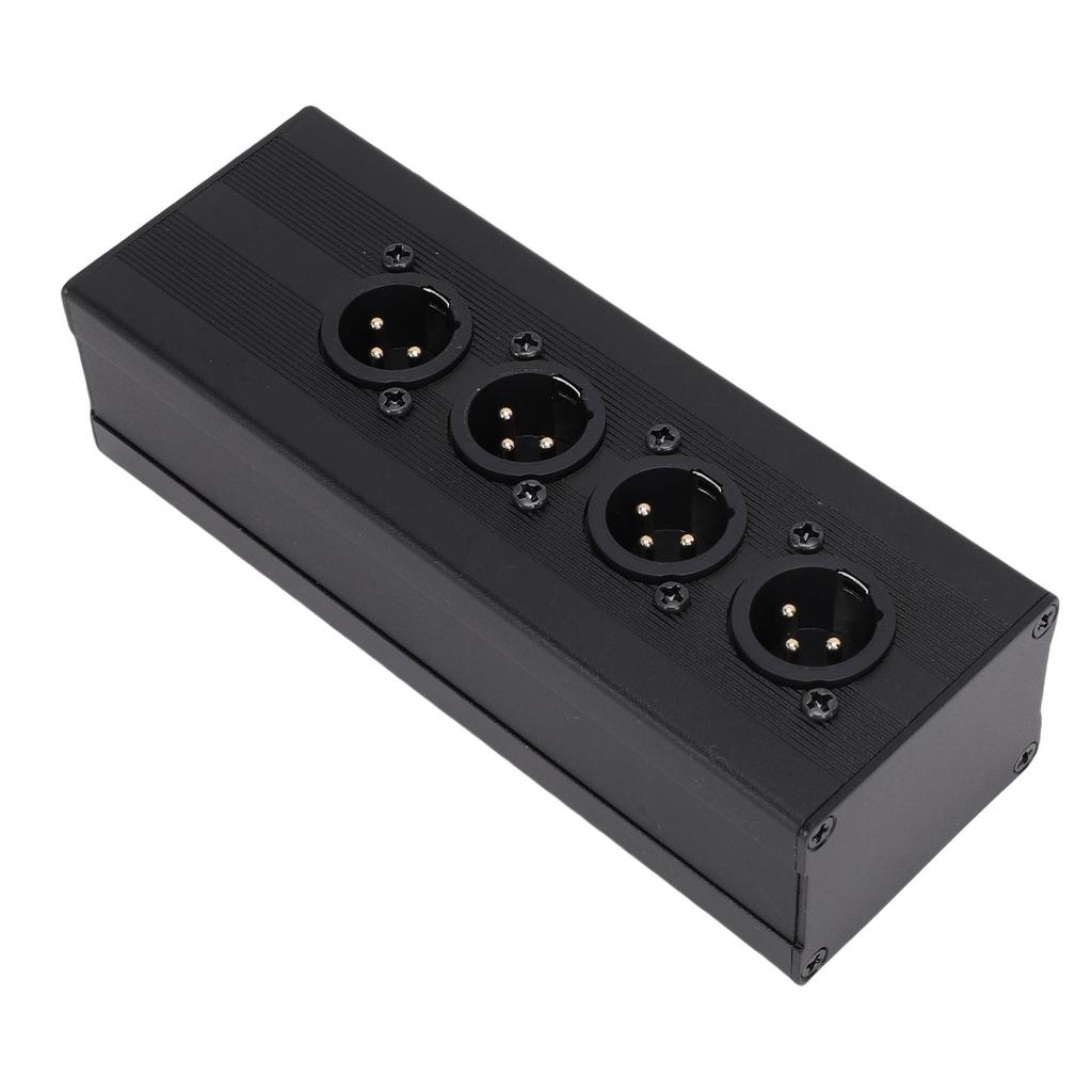 3-контактный XLR Разветвитель 1 гнездо на 4 штекера Коробка 1 вход 4 выхода Параллельное подключение Адаптер Балансный Преобразователь для Микшера Микрофона Акустической системы Сцены