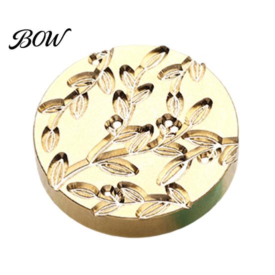 Decorative Wax Stamp Head Lily Floral Brass Seal Head, Cute Plant Themed Engraved Small Sealing for Journal Card Gift Wrapping Wedding Invitation