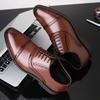 New Men's Shoes Business Dress British Shoes Amazon Gentleman Leather Shoes Foreign Trade Casual Lace-up Extra Large Size 48 Size