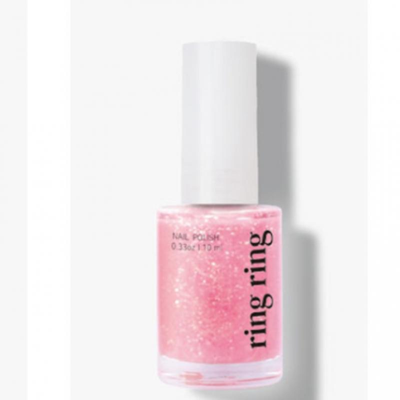 Daiso Ring Glitter Nail 10ml Sparkling Pink