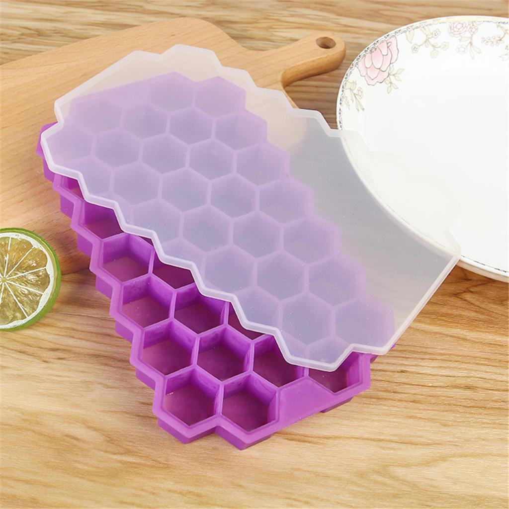 Thick 37 Grid with Silicon Glue Honeycomb Ice Grid Ice Mold Refrigerator To Make Ice Cubes Molding Ice Box Easy To Remove
