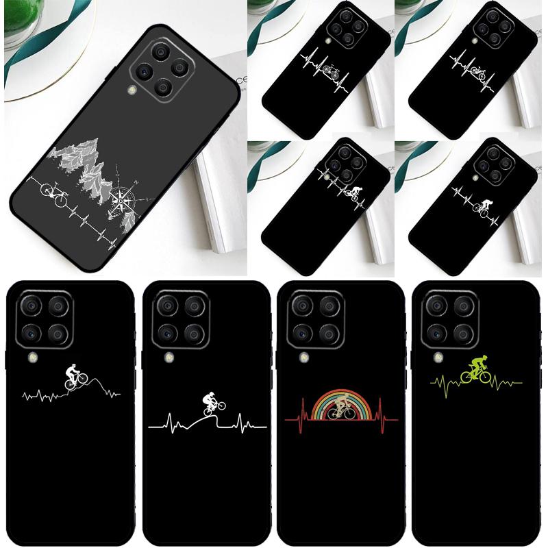 Cycling Bike Heartbeat Cover For Samsung Galaxy M54 M14 M34 M33 M13 M23 M53 M15 M55 M31 M51 M20 M30s M32 M52 Case