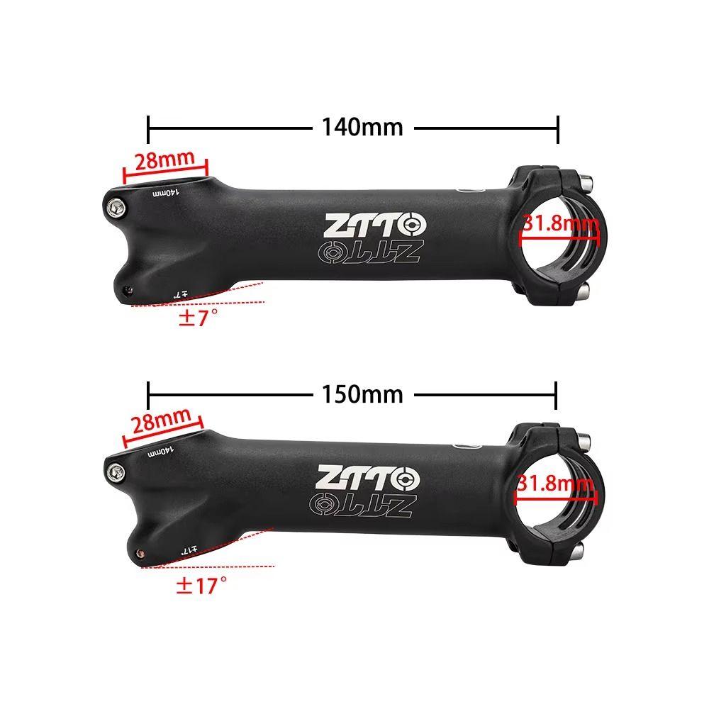 Aluminum Alloy Bicycle Handlebar Stem 7/17 Degree Rise Angle Handlebar Extension Stem  Road Bike