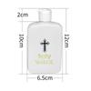 250/60/100Ml Refillable Holy Water Bottle Gold Cross Plastic Container With Screw Lid Christian Easter Party Church Supplies
