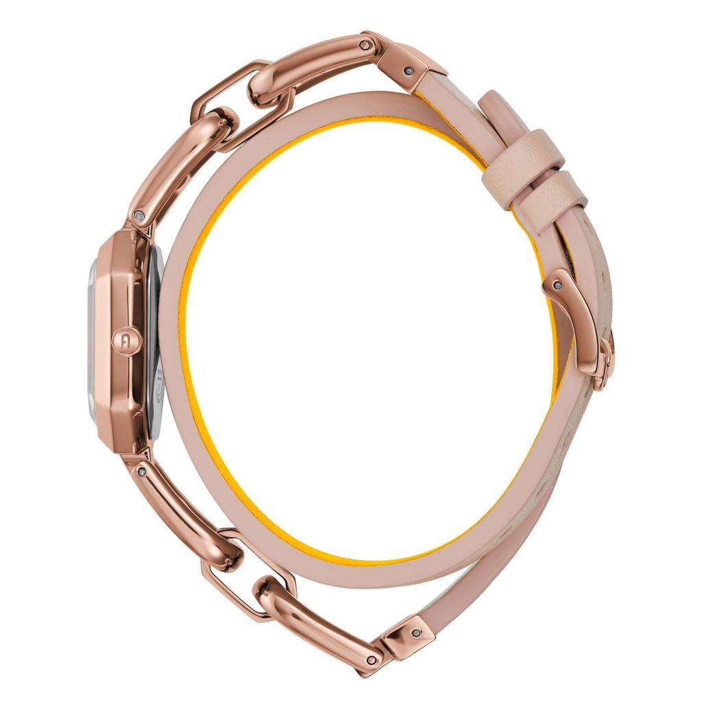 Часы OCTAGONAL Silver Dial Stainless Steel Mineral Glass Quartz Daily Waterproof China Watch WW00044005L3 Rose Gold [Furla] 27.5MM Womens [Товар]