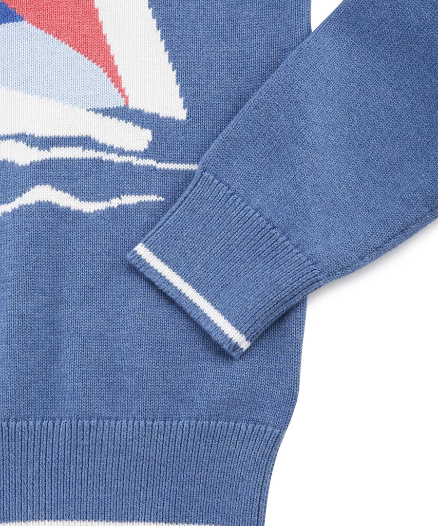 Свитшот BROOKS BROTHERS с круглым вырезом из хлопка 'Cotton Archive' с изображением парусника (синий) (Bbwrmm8197Mes)