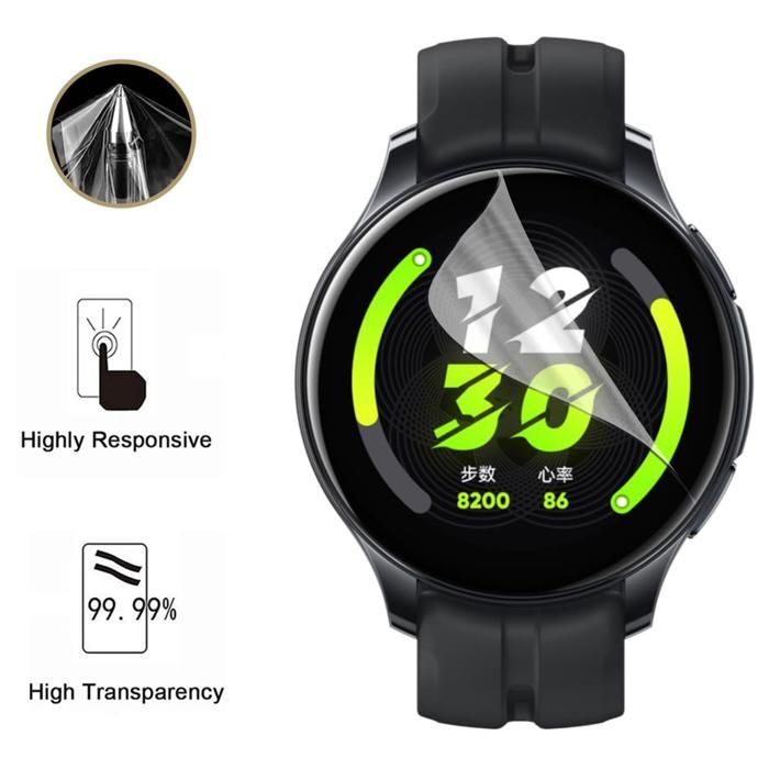 Protection écran pour Realme Watch T1 [Pack 6] Film Plastique Protecteur Résistant Ultra Mince Phonillico