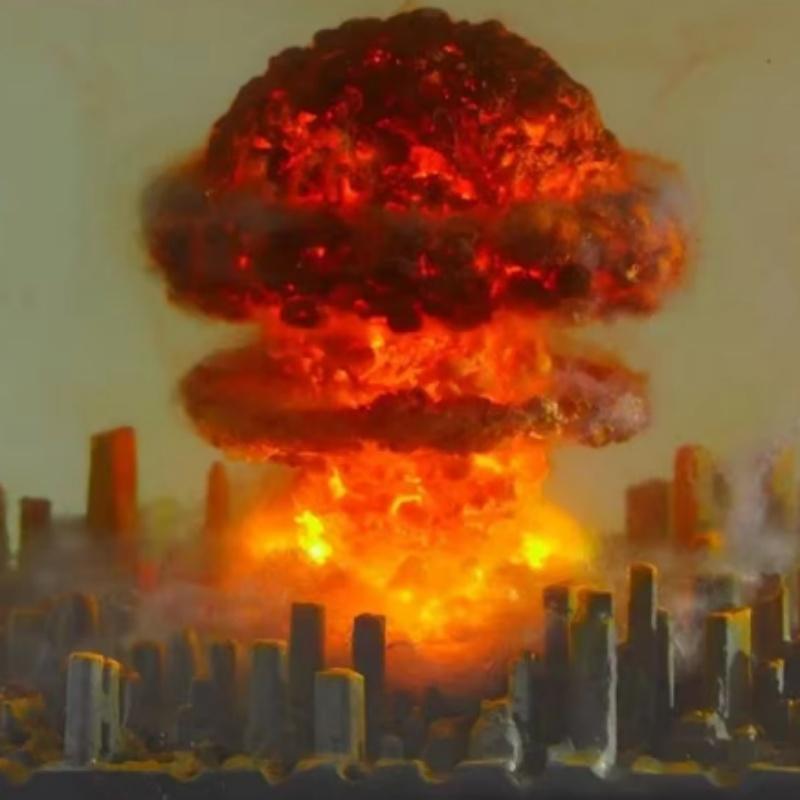 Ядерный взрыв бомба грибовидное облако лампа беспламенная лампа для двора гостиная декор 3D ночник перезаряжаемый