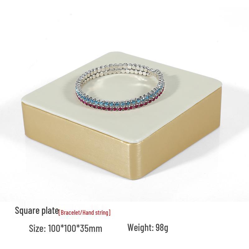 Бежевая подставка для демонстрации ювелирных изделий из жадеита из ПУ кожи для колец и подвесок