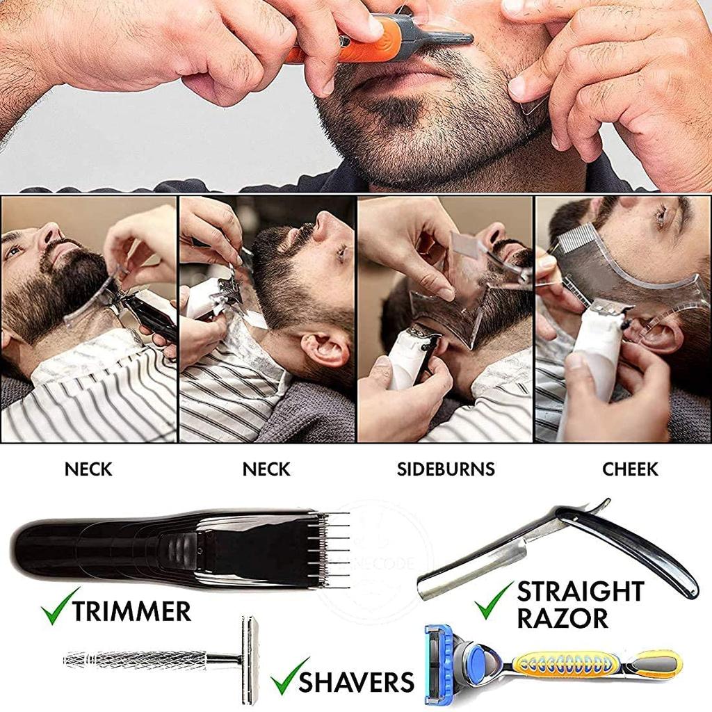 Мужской шаблон для укладки бороды, трафарет, расческа для бороды для мужчин, легкий и гибкий, подходит для универсального инструмента, инструмент для формирования бороды