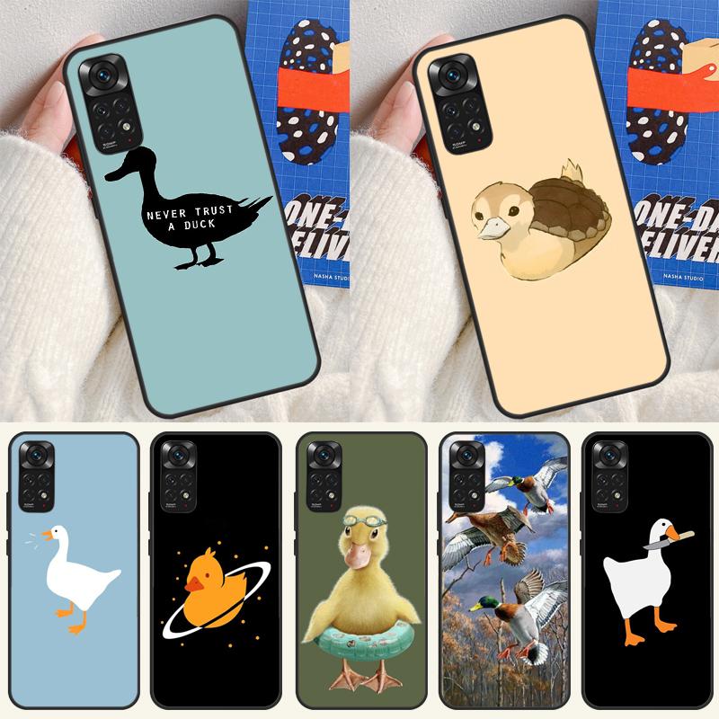 Cute Cartoon Duck Case For Xiaomi Redmi 14C 10C 12C 13C Cover For Redmi Note 13 Pro 14 9 10 11 12 10S 11S 12S