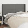 VidaXL Headboard with Ears Dark Grey 203x16x118-128 Cm Fabric3119463