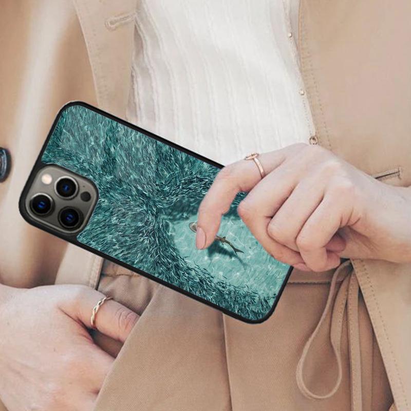 Магнитный чехол для телефона с изображением китовой акулы для APPLE iPhone 17 Air 16 14 13 12 Pro Max 15 Plus Беспроводная зарядка Обложка MagSafe