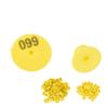 100pcs Livestock Ear Tag Anti Dropping Pig Round Ear Tag with Number for Foxes Pigs SheepsYellow