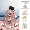 1PC Cute Cartoon Cat Throw Blanket - Seasonal Home Decor, Soft Warm Blanket for Bed or Couch, for Decorating Your Own Sofa and Living Room,