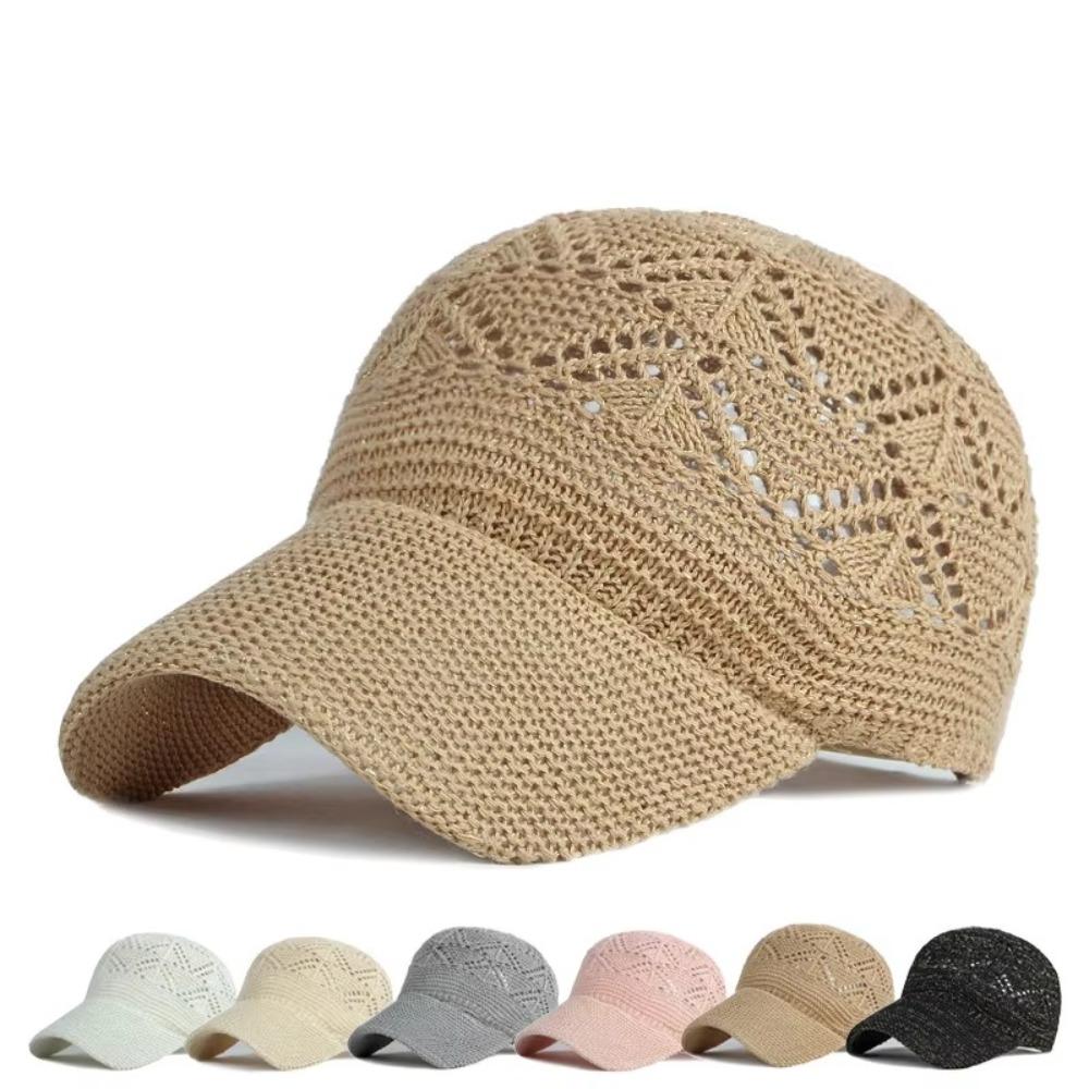 Retro Mesh Hat Casual Sun Hat Fashion Knitted Baseball Cap  Unisex