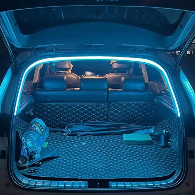 Светодиодная полоса освещения багажника автомобиля Многофункциональный автоматический свет в заднем отсеке Автоматическая сенсорная световая полоса для седана, SUV, хэтчбека, пикапа