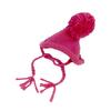 Hat with Soft Ball Knitted Thickened Warm Solid Color Fixing String Comfortable To