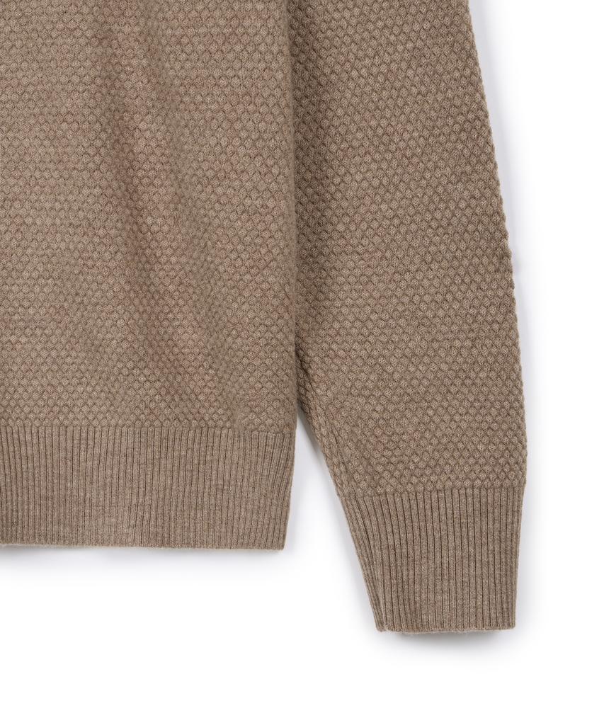 USPOLOASSN Merino Wool Collar Knit_Melange Beige