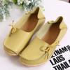 Women Platform Shoes Genuine Leather Mom Shoes Lace-Up Adjust Tightness Retro Comfy Walking Non-Slip Large Size Shoe