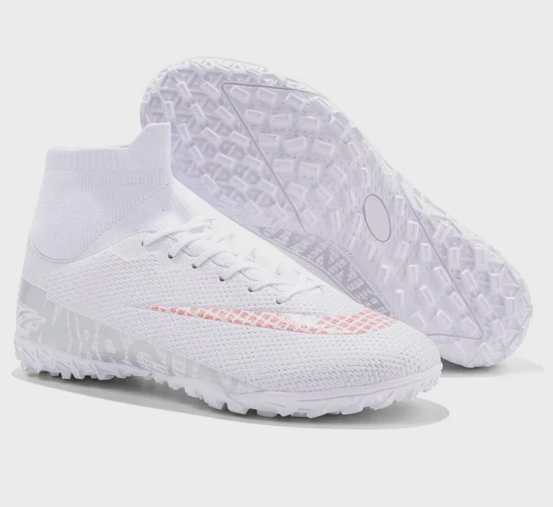 24 новых футбольных кроссовок с высоким верхом для мужчин и женщин: Подходит для AG, TF, студентов и взрослых; Идеально подходит для спортивных тренировок. Горячая распродажа!