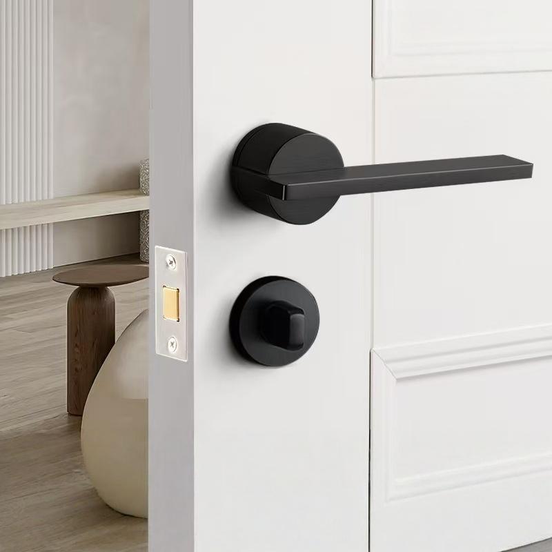 Modern Single-Sided Wooden Concealed Door Lock Zinc Alloy Door Handle With Integrated Deadbolt Lock Door Knob With Twist