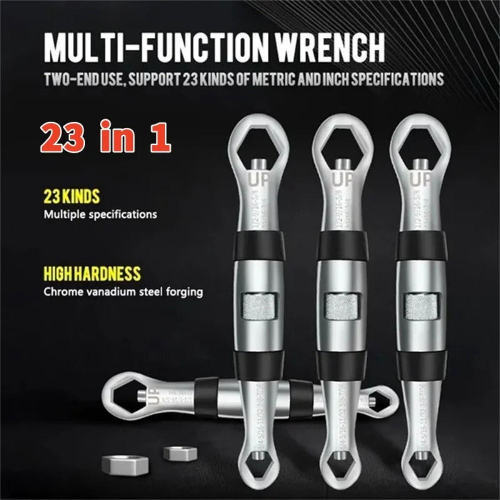 CR-V Key Adjustable Spanner 7-19mm Flexible Hand Tool Rust-proof Universal Wrench Multitools