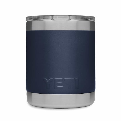 Кружка YETI Rambler Lowball 10 унций из нержавеющей стали с крышкой, темно-синяя, мини-тамблер 296 мл, серия Lowball