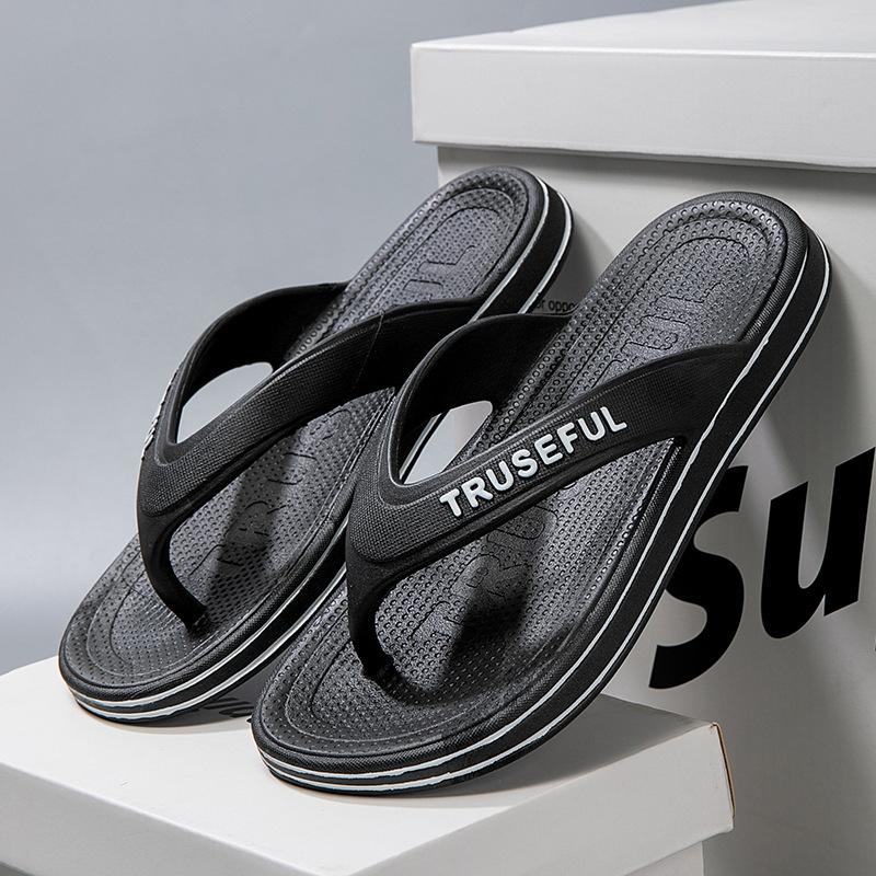 Новые простые шлепанцы мужские нескользящие повседневные кусачки для ног мужские пляжные модные крутые тапочки