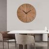12 Inch Simple Quiet Wall Clock Vintage Rustic Silent Sweep Movement Round Wood Grain Clock Home Decoration