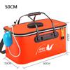 Foldable Wear-resistant Waterproof EVA Fishing Barrel Fishing Box Tools Box Optional Rechargeable Oxygen Pump 30cm/35cm/40cm/45cm/50cm Size Choices
