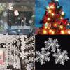 3/6pcs White Snowflake Christmas Holiday Party Home Decor Charms Festival Ornaments