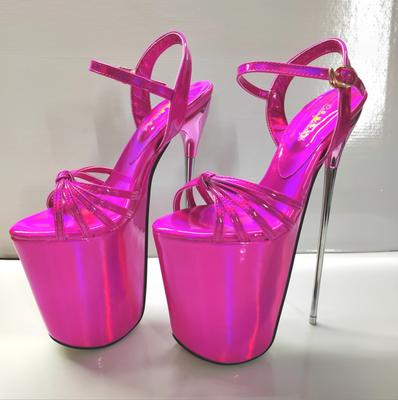 Сексуальные женские босоножки на шпильках 22 см, летние туфли для стриптиза на платформе, красные босоножки на высоком каблуке