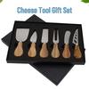 Фаньшун Набор из 6 ножей для сыра из нержавеющей стали с дубовыми ручками
