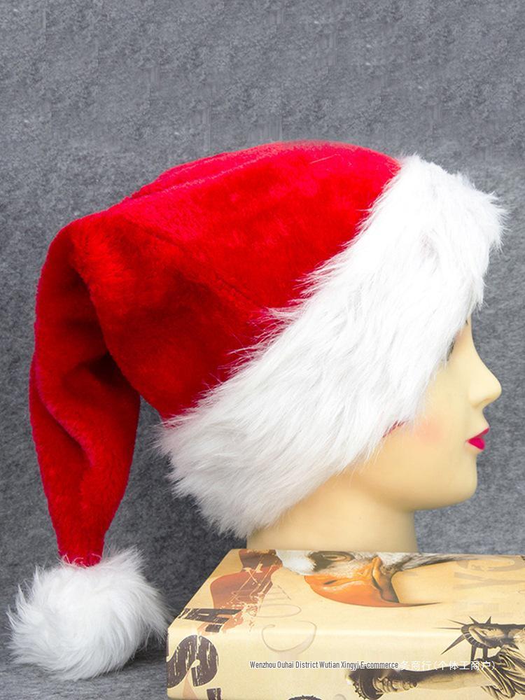 Extra Large Deluxe Plush Santa Hat - Thick, Long, Christmas Decoration