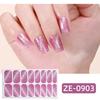16Tips Full Cover Gradient Nail Stickers DIY Nail Polish Strips Glitter Cat Eye Adhesive Nail Art Sticker Manicure Decoration