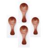Set of 4 Mini Wooden Spoons, Natural Wood, for Sweets, Ice Cream, Coffee, Tea, Sugar, Salt, and Condiments (CS-HM8035DQ*4)