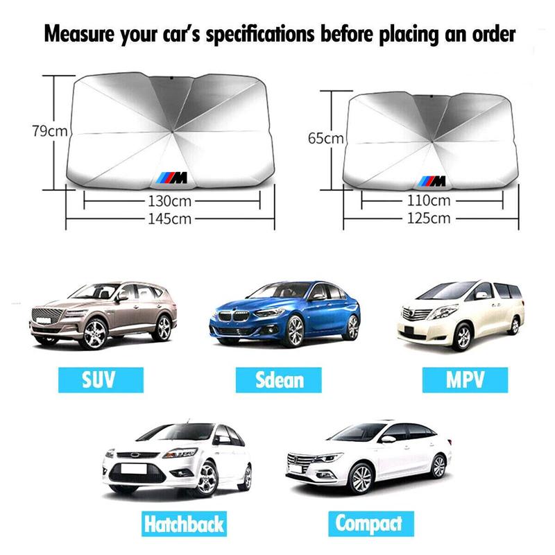 Car Sunshade Umbrella Car Front Window Sunshade Cover For BMW M Emblem E46 E36 E34 F10 E90 F30 E60 F30 E53 E30 E92 E87