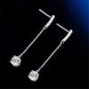 1ct Moissanite Diamonds 100 %925 Sterling Silver Simple Fashion Long Tassel Drop Earrings Women 'S Jewelry