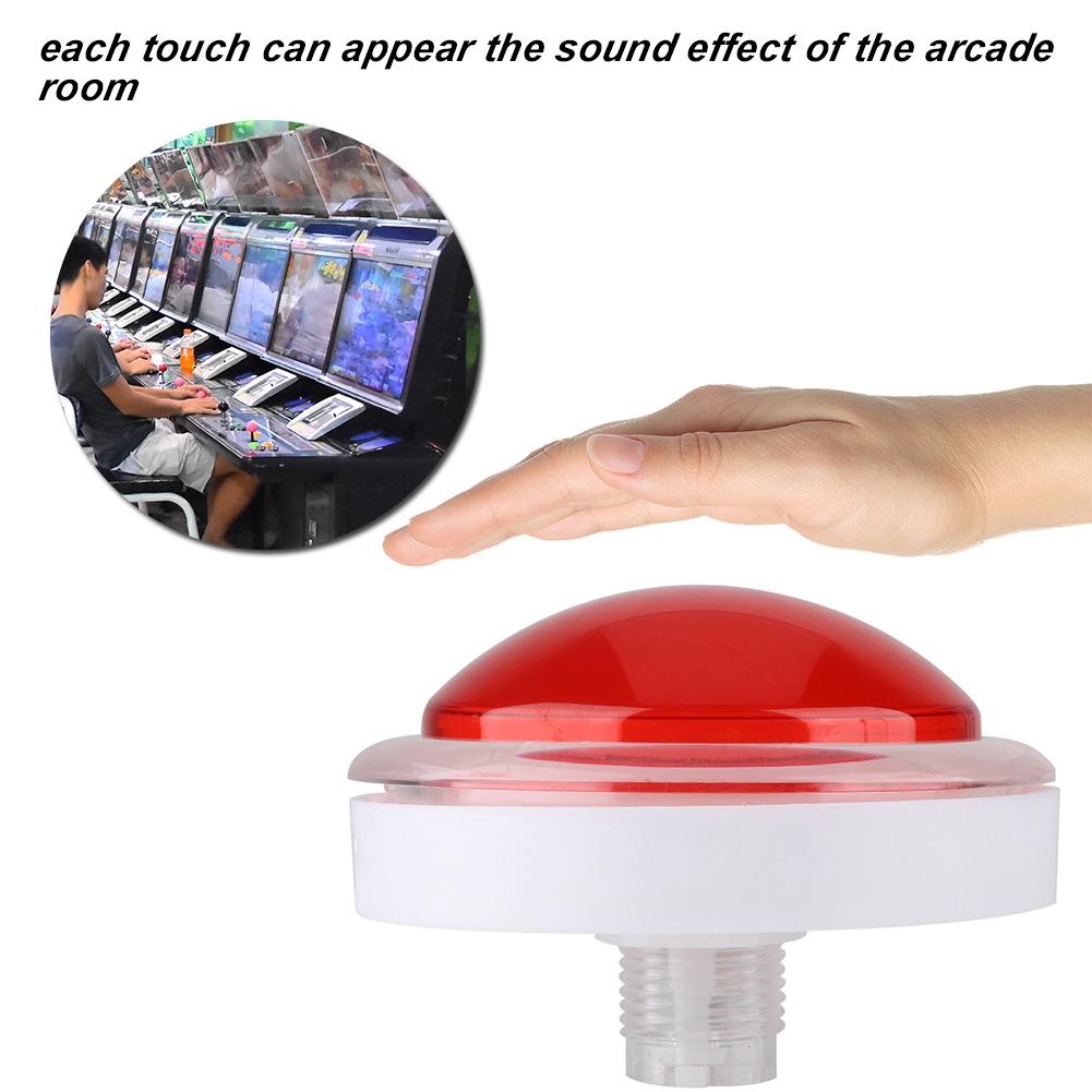 100MM LED Light Lamp Button Big Round Video Game Push Buttons(red)