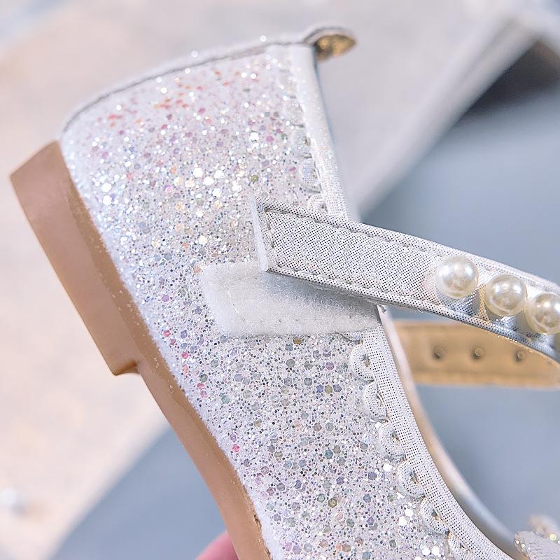 Autumn 2025 Korean Style Glossy Princess Girls' Closed-Toe Soft Sole Shoes for Stage Performance