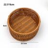 Handwoven Bread Fruit Vegetables Basket Hardness Rattan Basket  Restaurant Serving Tabletop Display