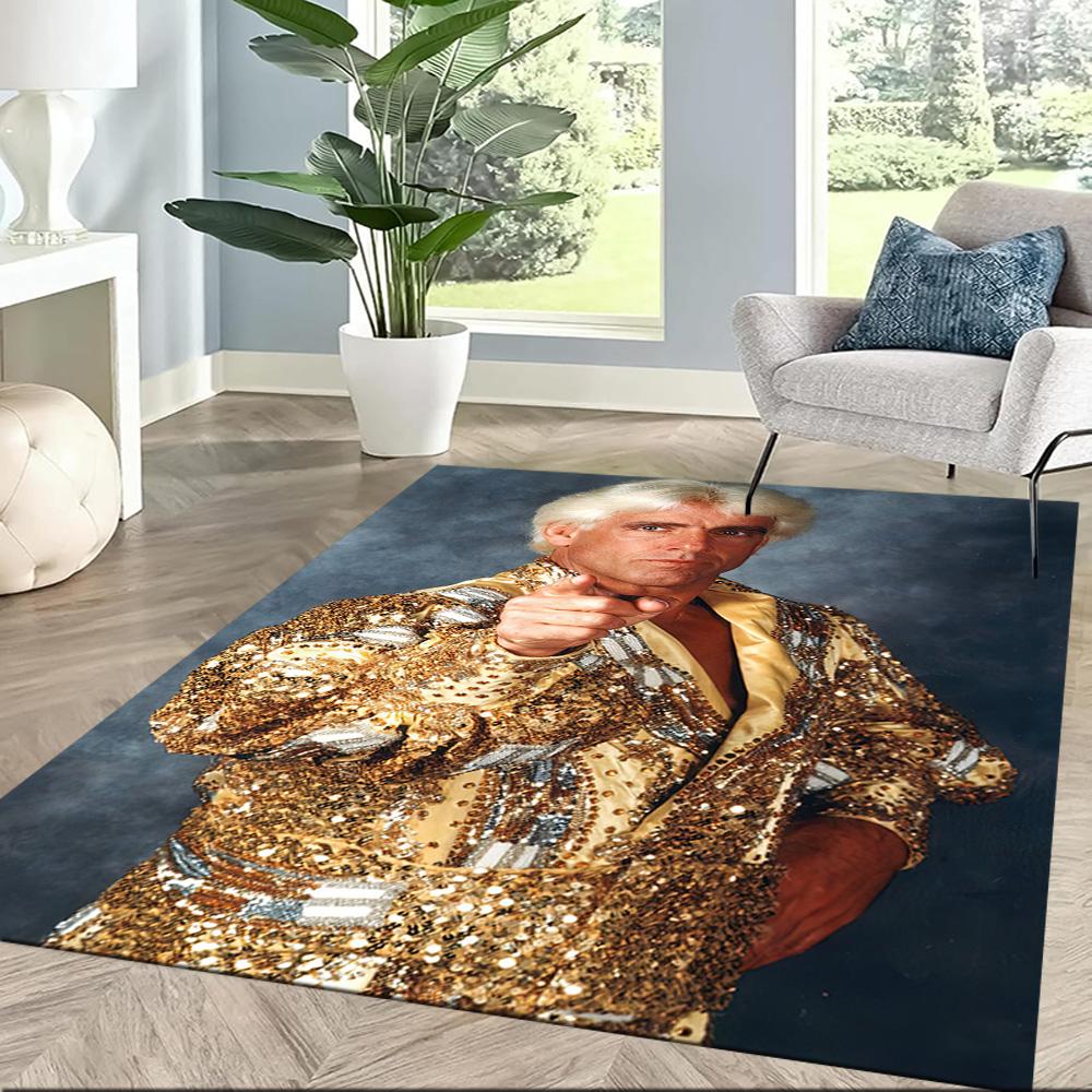 Ric Flair2 Square rugs are a great choice for living rooms, bedrooms, home décor, and as gifts.