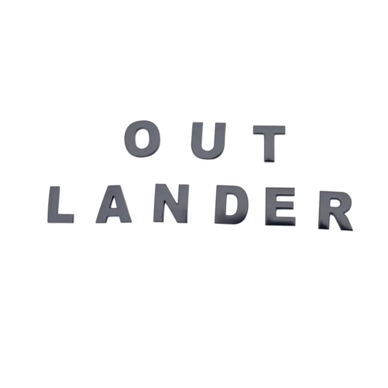 Car 3D Logo Letters Front Head Hood Alphabet Emblem Badge Decals Stickers Styling For Outlander Accessories