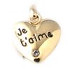 [F0142] - Gold Plated Pendant 'I Love You'