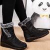 2024 Waterproof Women's Winter Boots  Women Snow Boots Faux Fur Warm Ankle Boots Women Thicked Plush Non-Slip Cotton Boots Woman