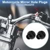A ABSOPRO Motorcycle Mirror Hole Plug Right Hand M10x1.25 Motorcycle Rear View Mirror Screw Black 2 PCS